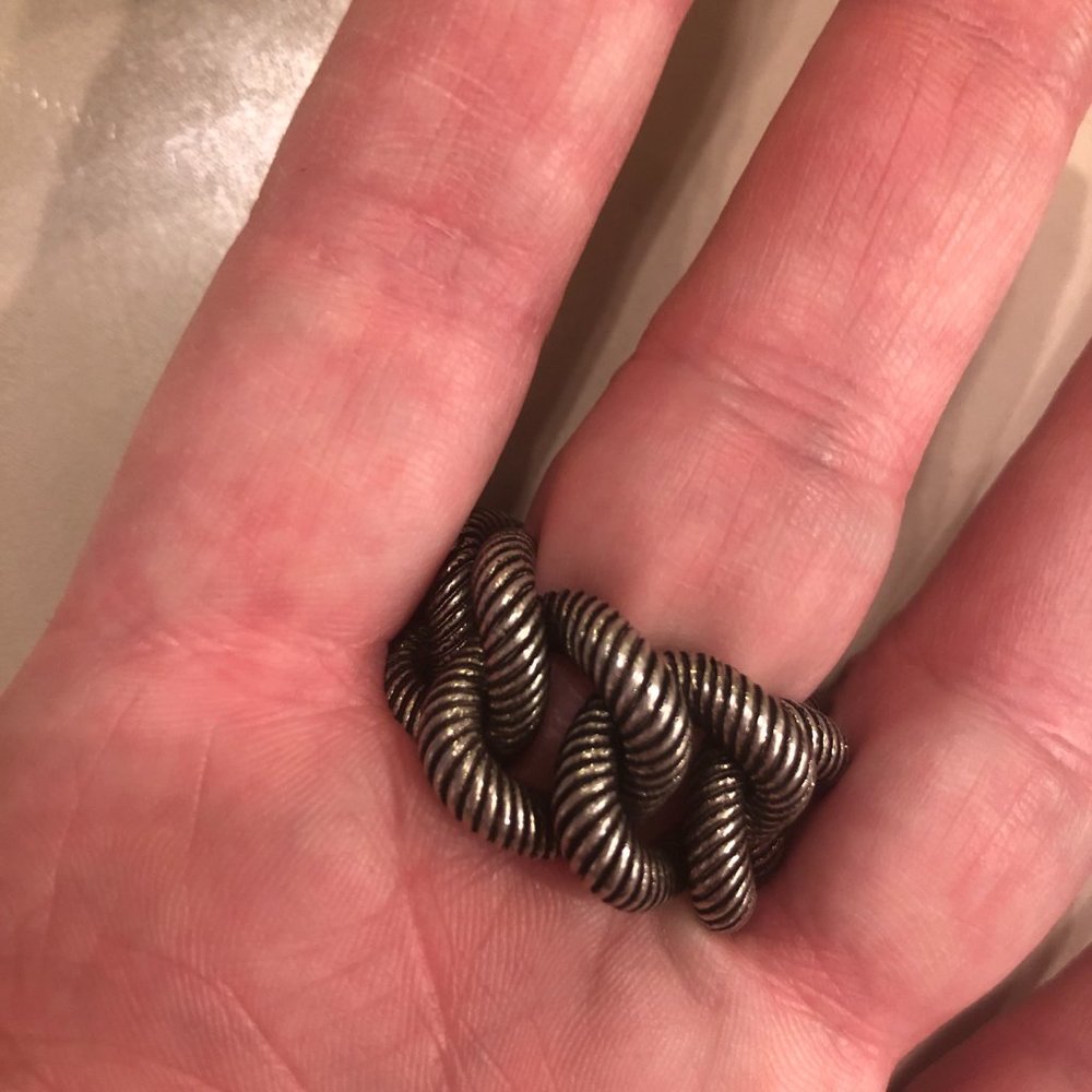 Gucci Silver Ring with Interlocking GG NEW IN BOX - Picture 3 of 5